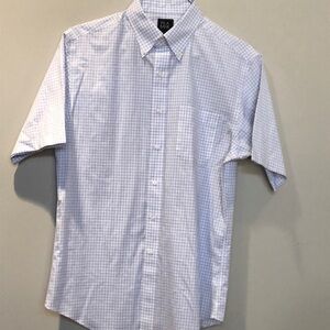 Jos A Bank traveler shirt sleeve button down tailored fit 16 neck 100% cotton